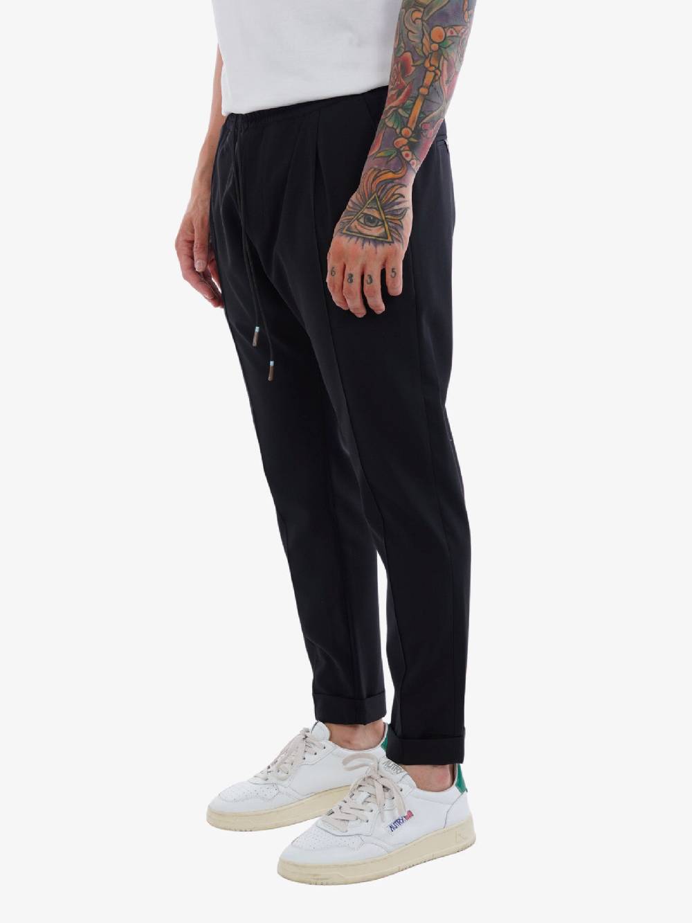 GOLDEN CRAFT Pantalone Uomo In Lana Nero