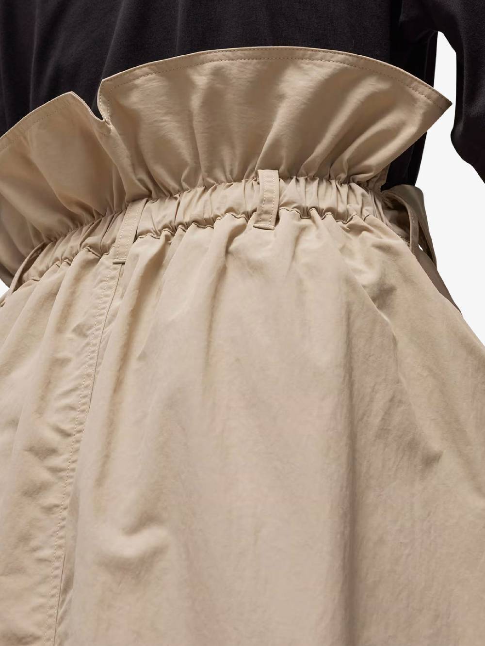 Y-3 Gonna Lunga IV7764 Donna In Nylon Stropicciato Beige