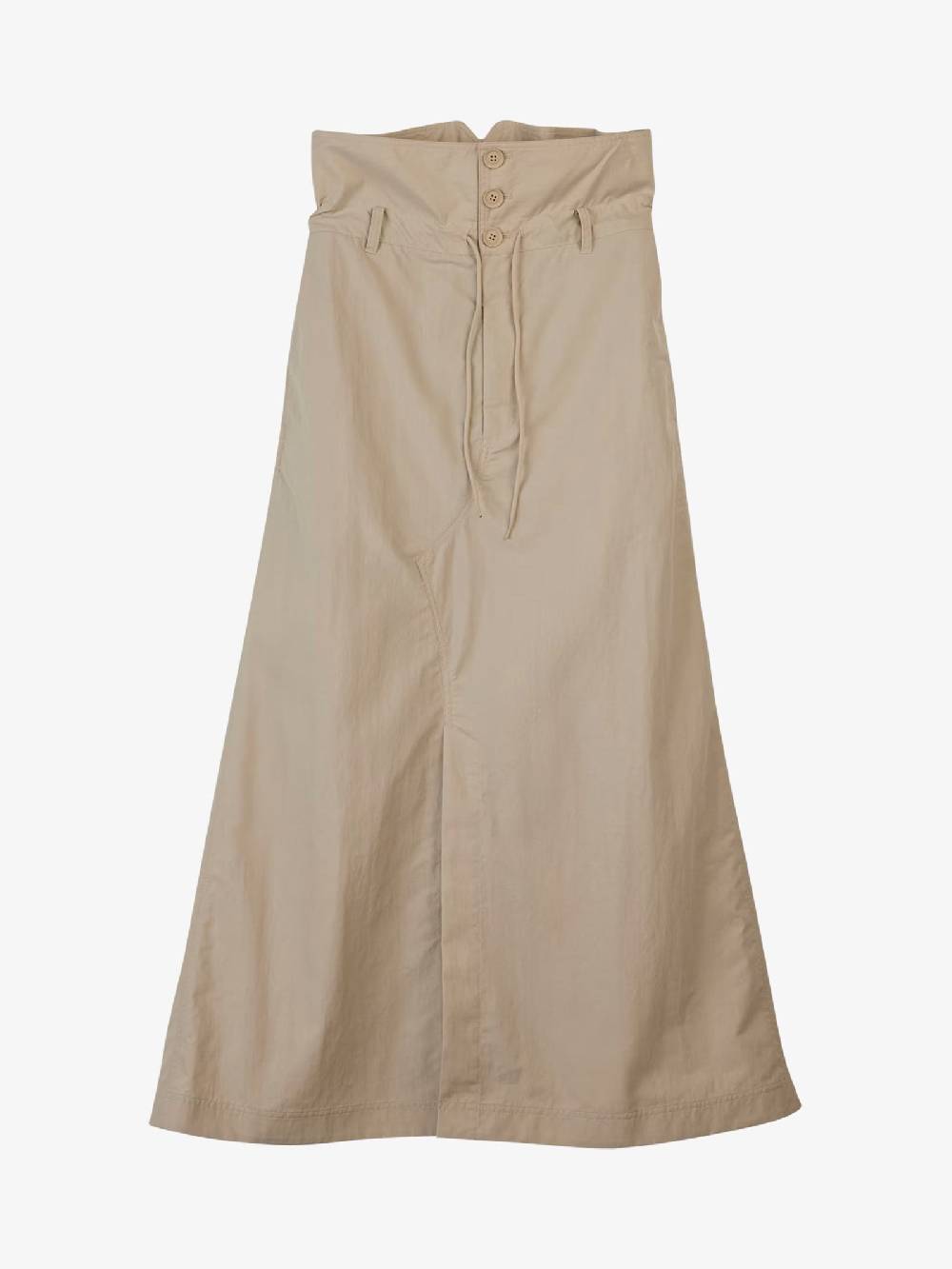 Y-3 Gonna lunga IV7764 donna in nylon stropicciato beige