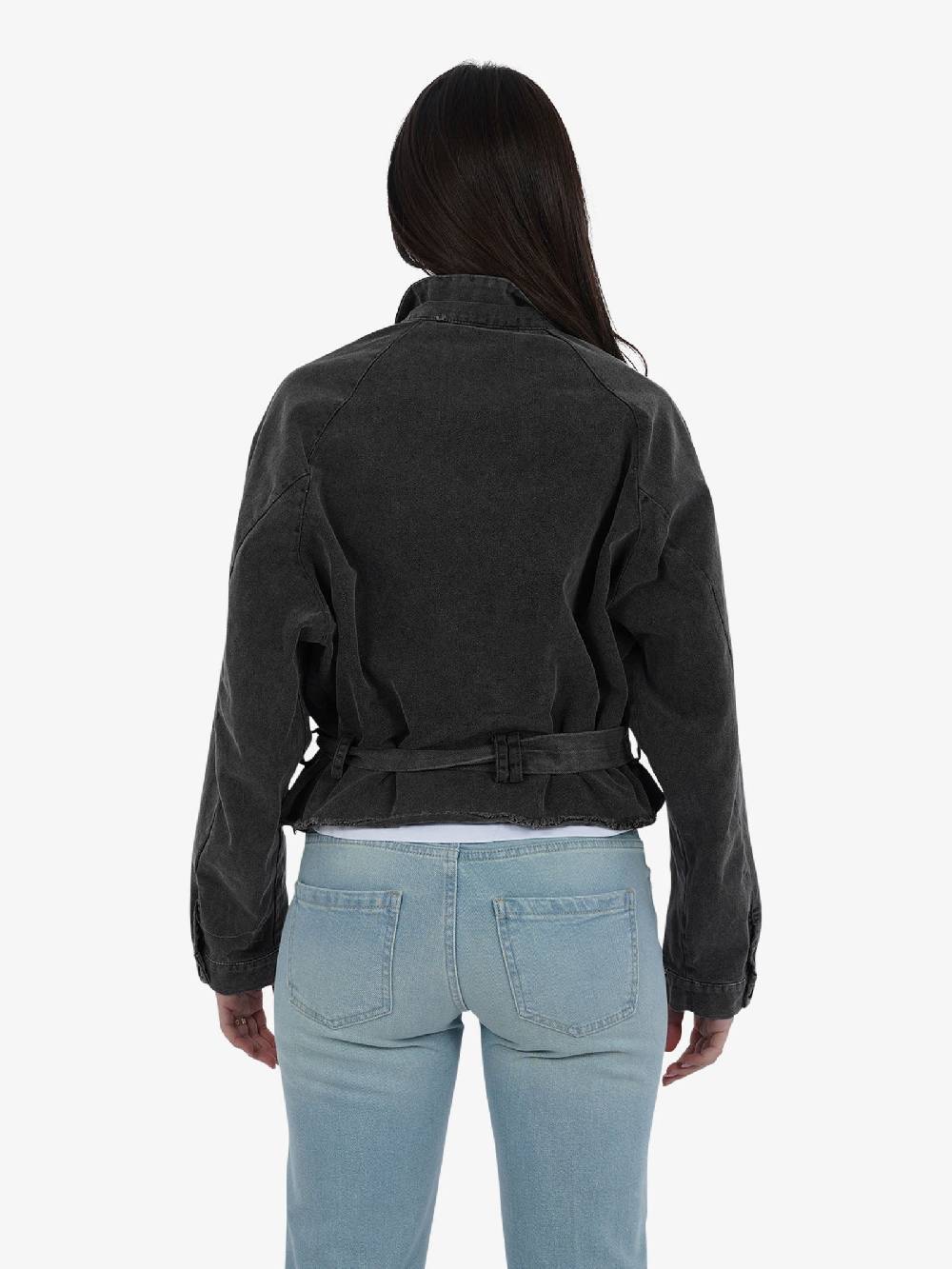 HAVE ONE Bomber KUP-L026 Donna Cotone Grigio