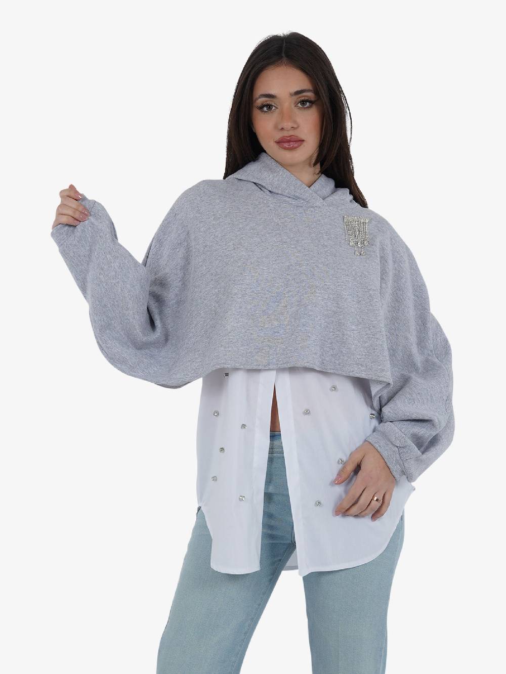 HAVE ONE Capospalla KLA-L024 donna cotone grigio