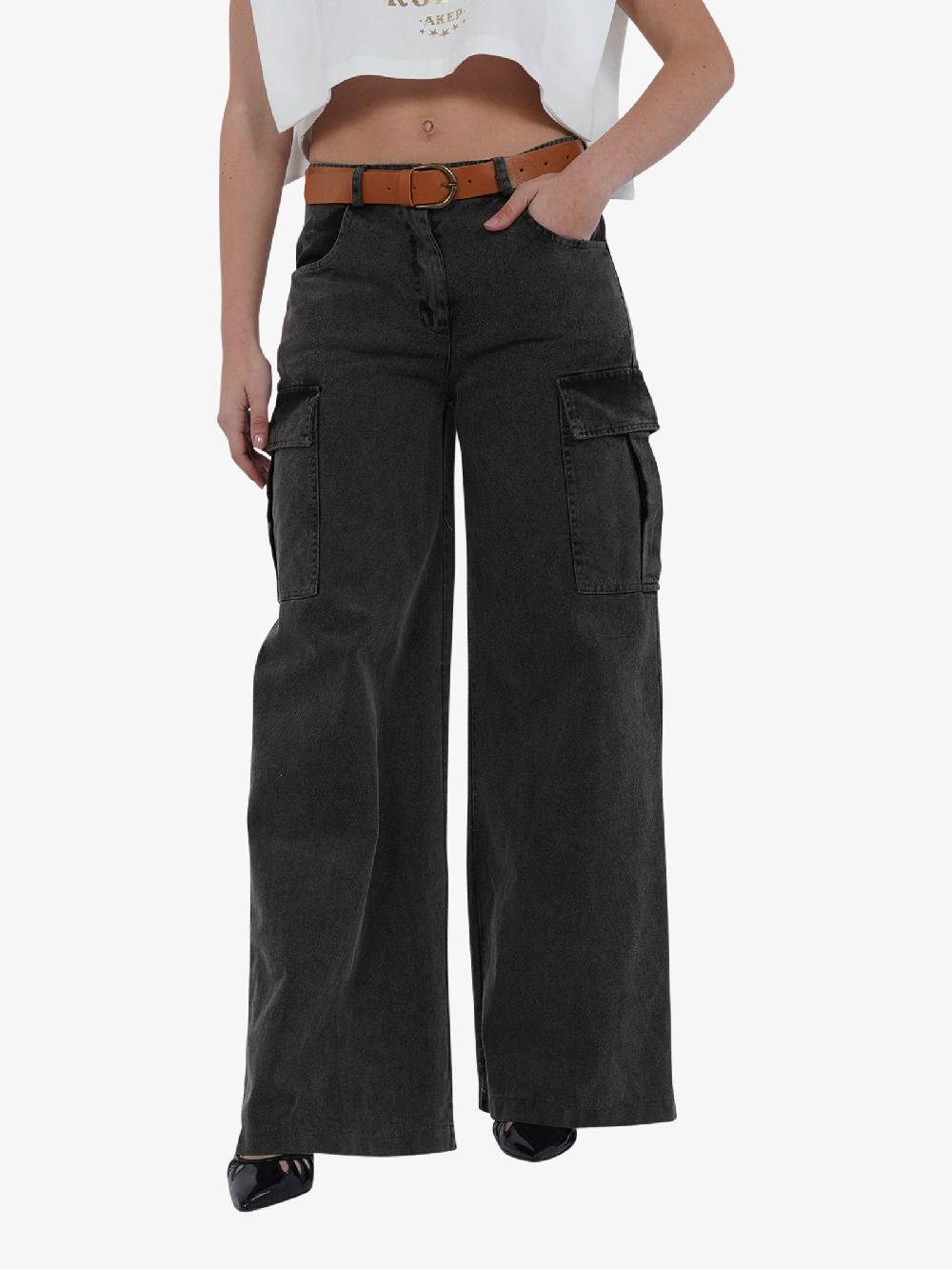 HAVE ONE Pantalone PUP-L135 Donna Cotone Grigio