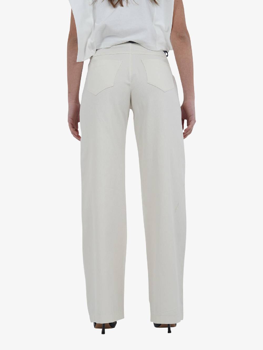 HAVE ONE Pantalone PVS-L161 Donna Cotone Bianco