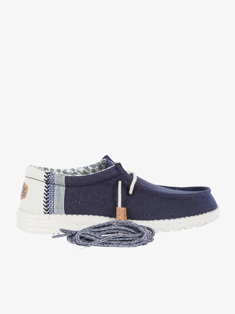 HEY DUDE Mocassini Wally Break Stitch Uomo Blu