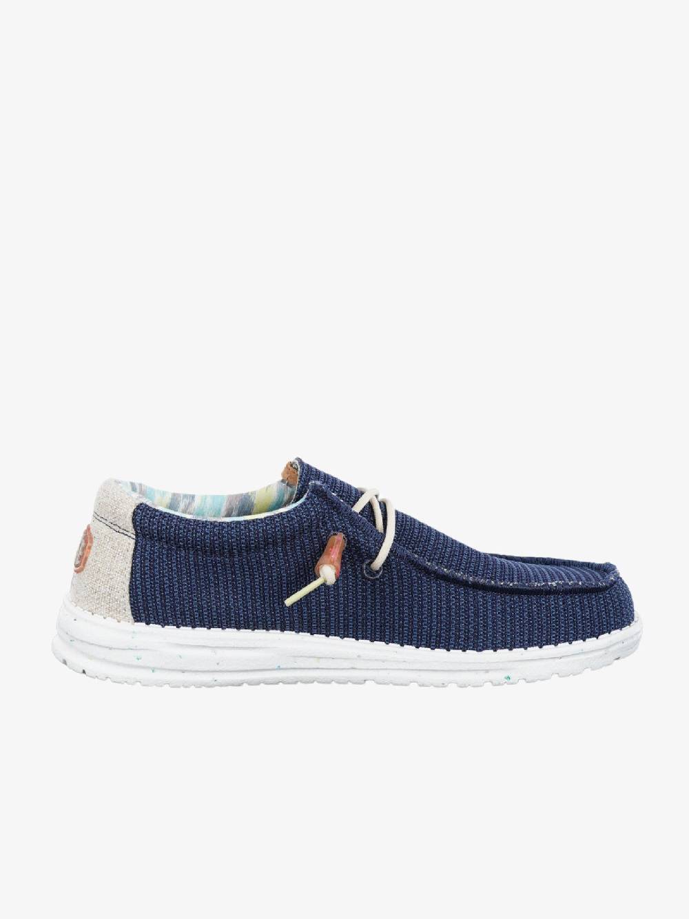 HEY DUDE Mocassini Wally Stretch uomo blu
