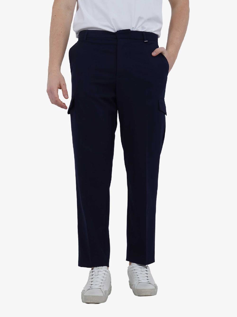 I'M BRIAN Pantalone con tasconi PA2847 uomo blu