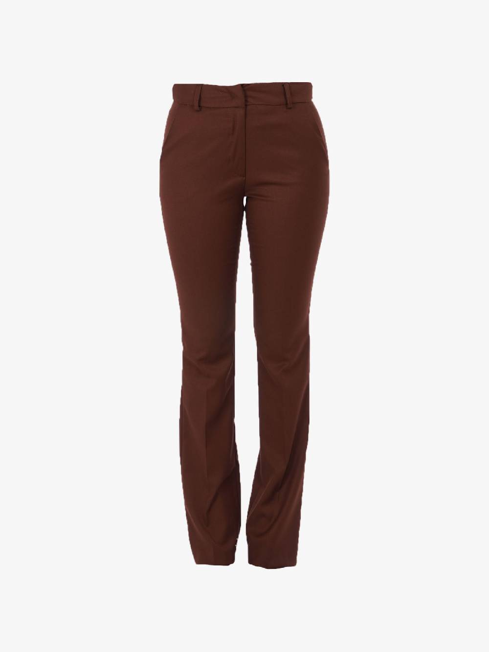 JE SUIS LE FLEUR Pantalone flared donna marrone