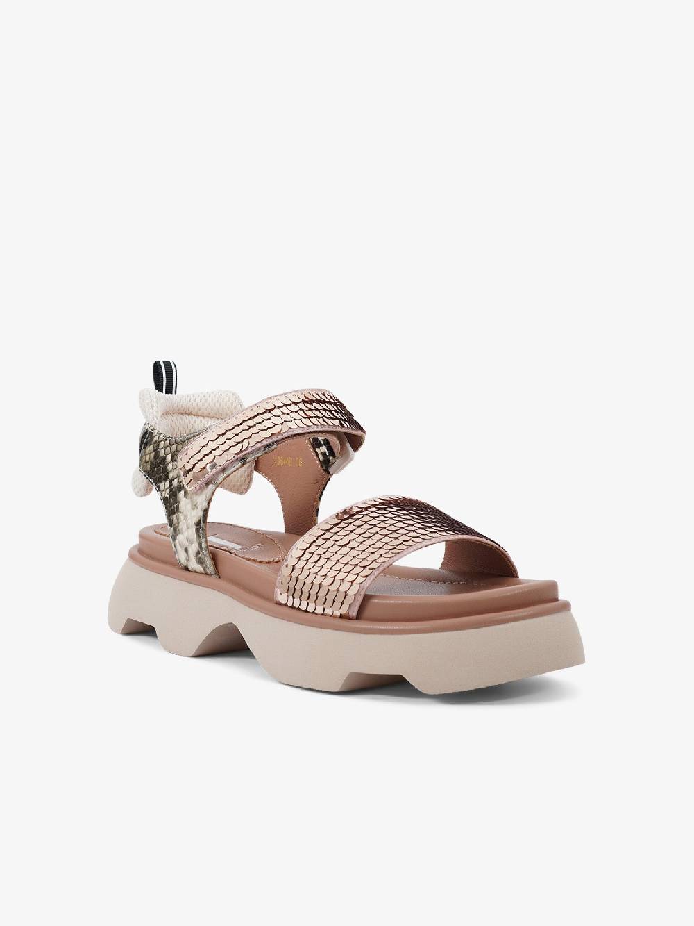 JEANNOT Sandali Con Zeppa RJ644 Donna Raso Marrone