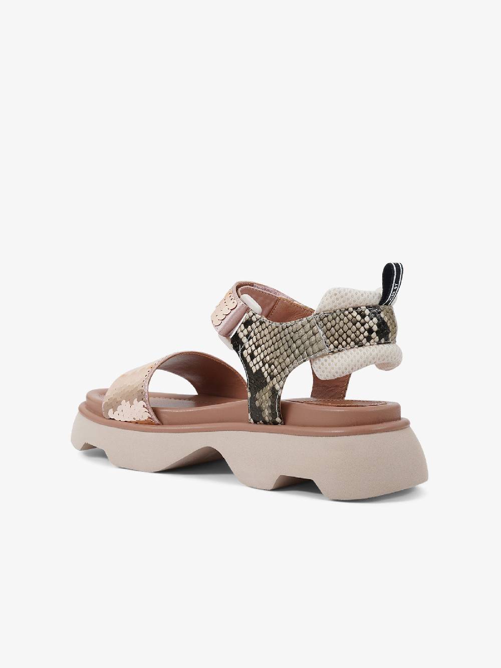 JEANNOT Sandali Con Zeppa RJ644 Donna Raso Marrone