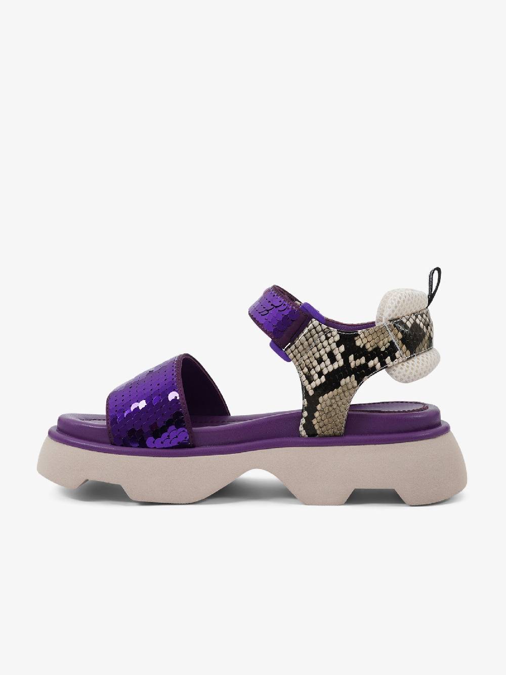 JEANNOT Sandali Con Zeppa RJ644 Donna Raso Viola