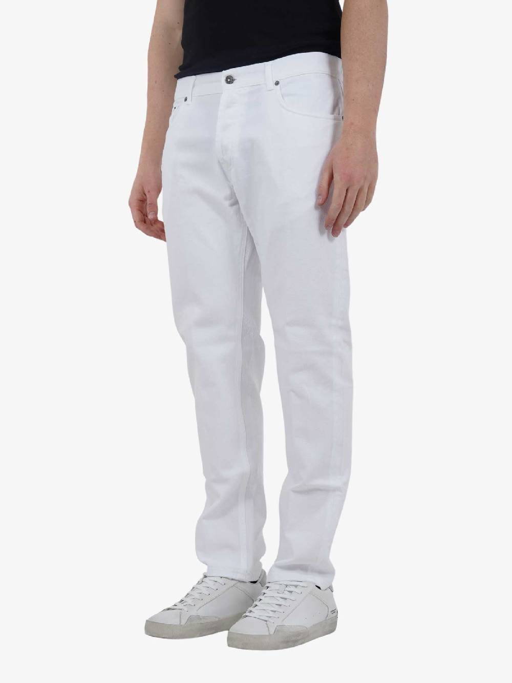 DONDUP Jeans Dian UP576 BF0014U PTD DU Uomo Cotone Bianco