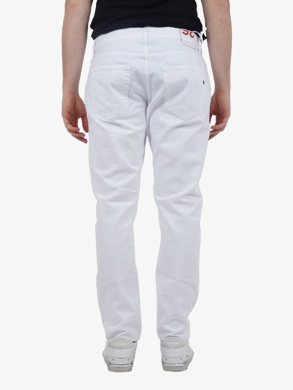 DONDUP Jeans Dian UP576 BF0014U PTD DU Uomo Cotone Bianco