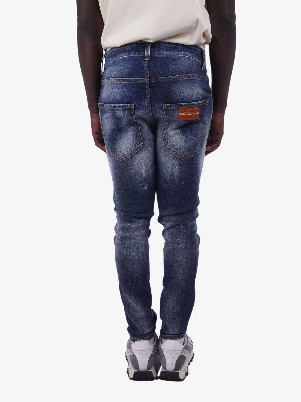 YES LONDON Jeans Distressed Twist Uomo Lavaggio Medio