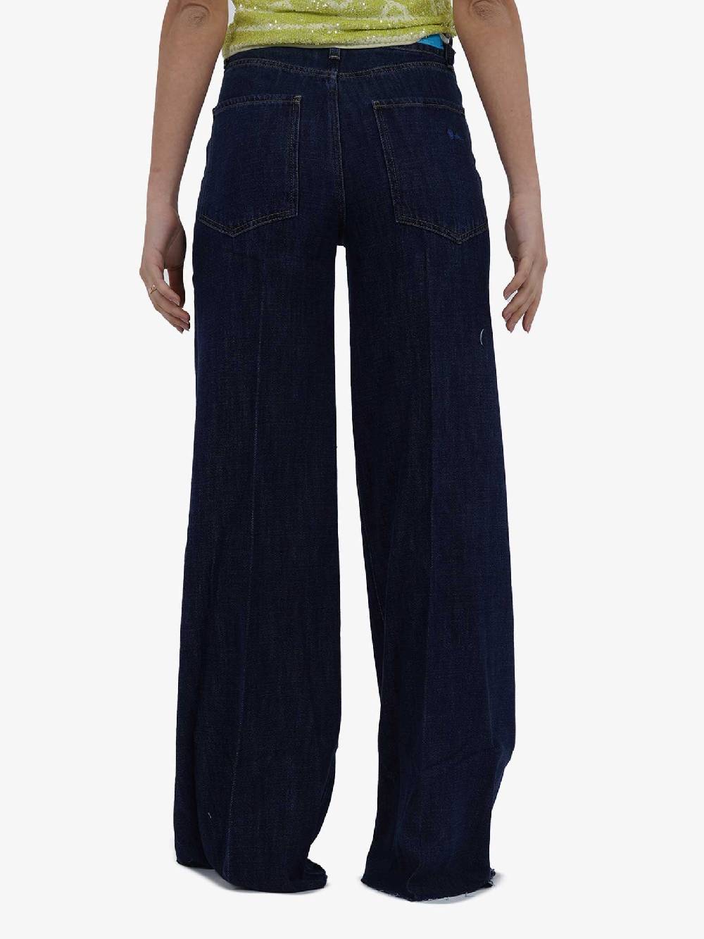 MERCI Jeans Flared Sharon 24 Donna In Cotone Blu Denim