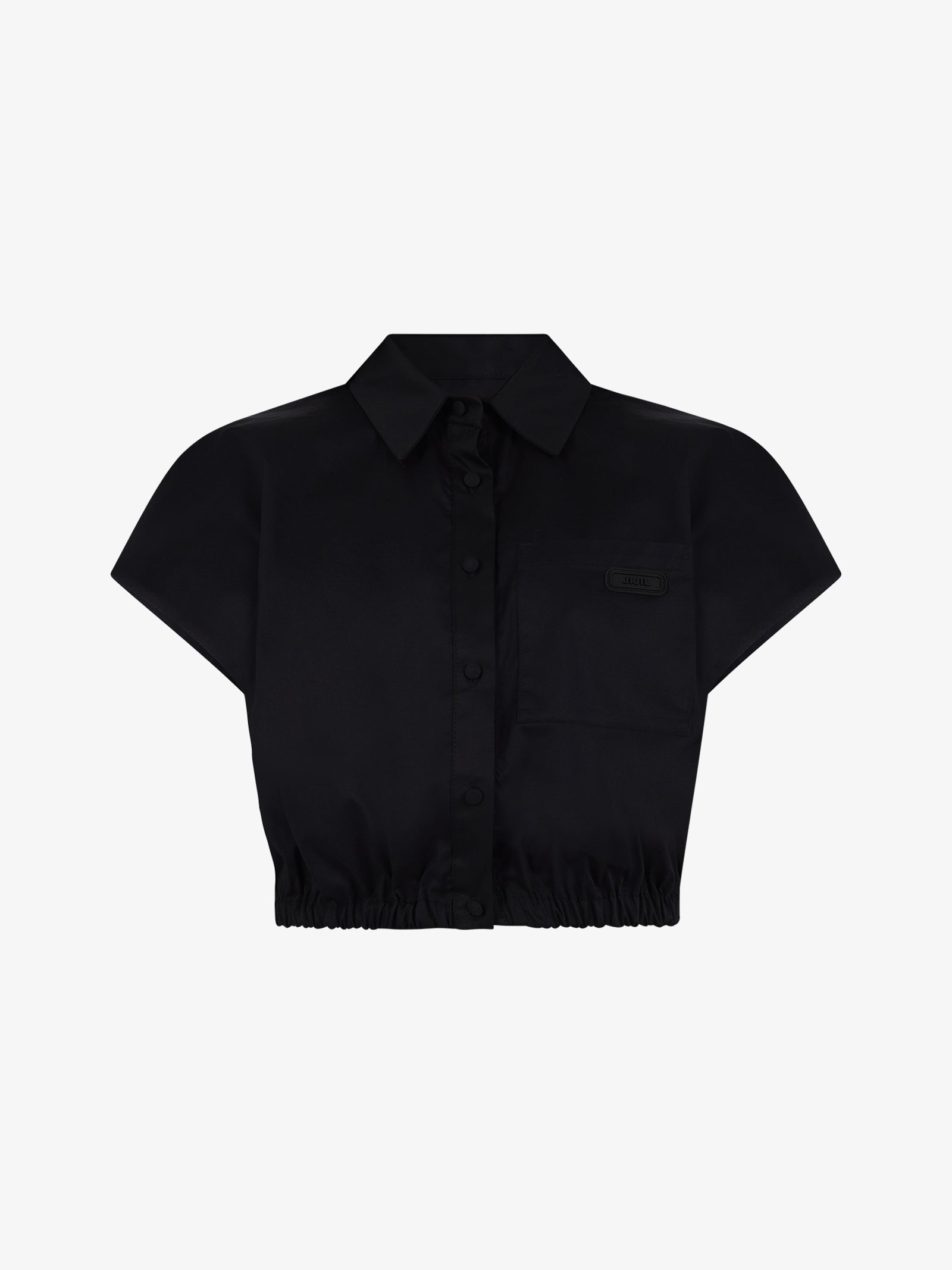 JIJIL Camicia Cropped CA115 Donna Cotone Nero