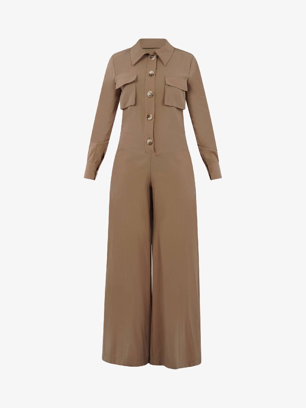 JIJIL Jumpsuit A Palazzo TU168 Donna Viscosa Beige