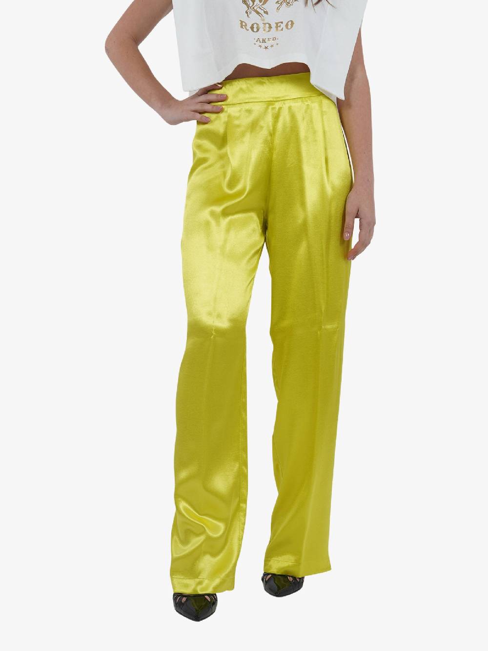 JIJIL Pantalone PA0410 donna viscosa giallo