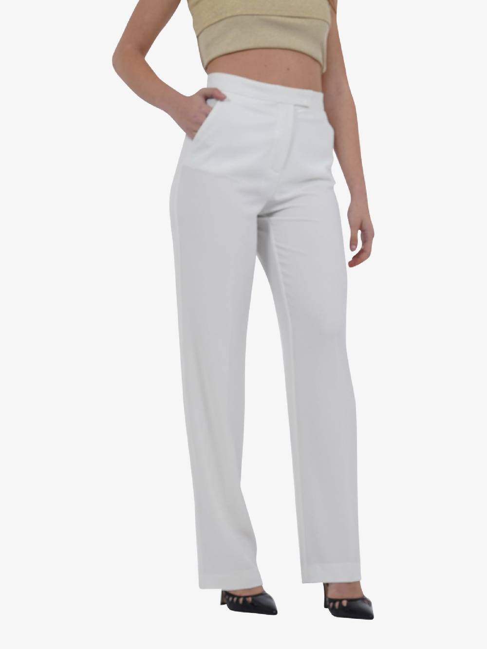 JIJIL Pantalone PA1280 Donna Bianco
