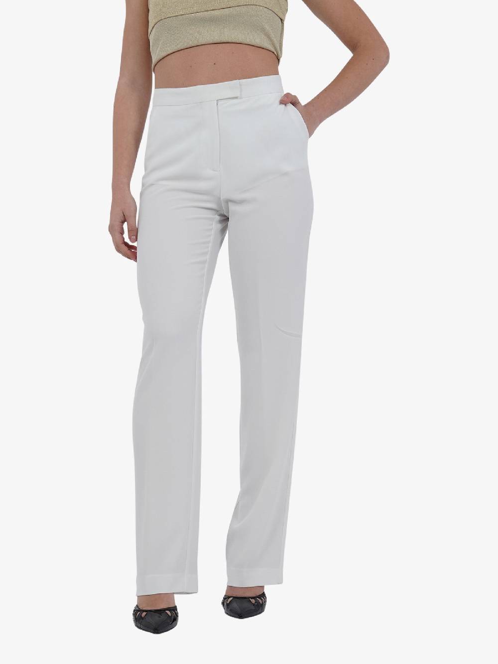 JIJIL Pantalone PA1280 Donna Bianco