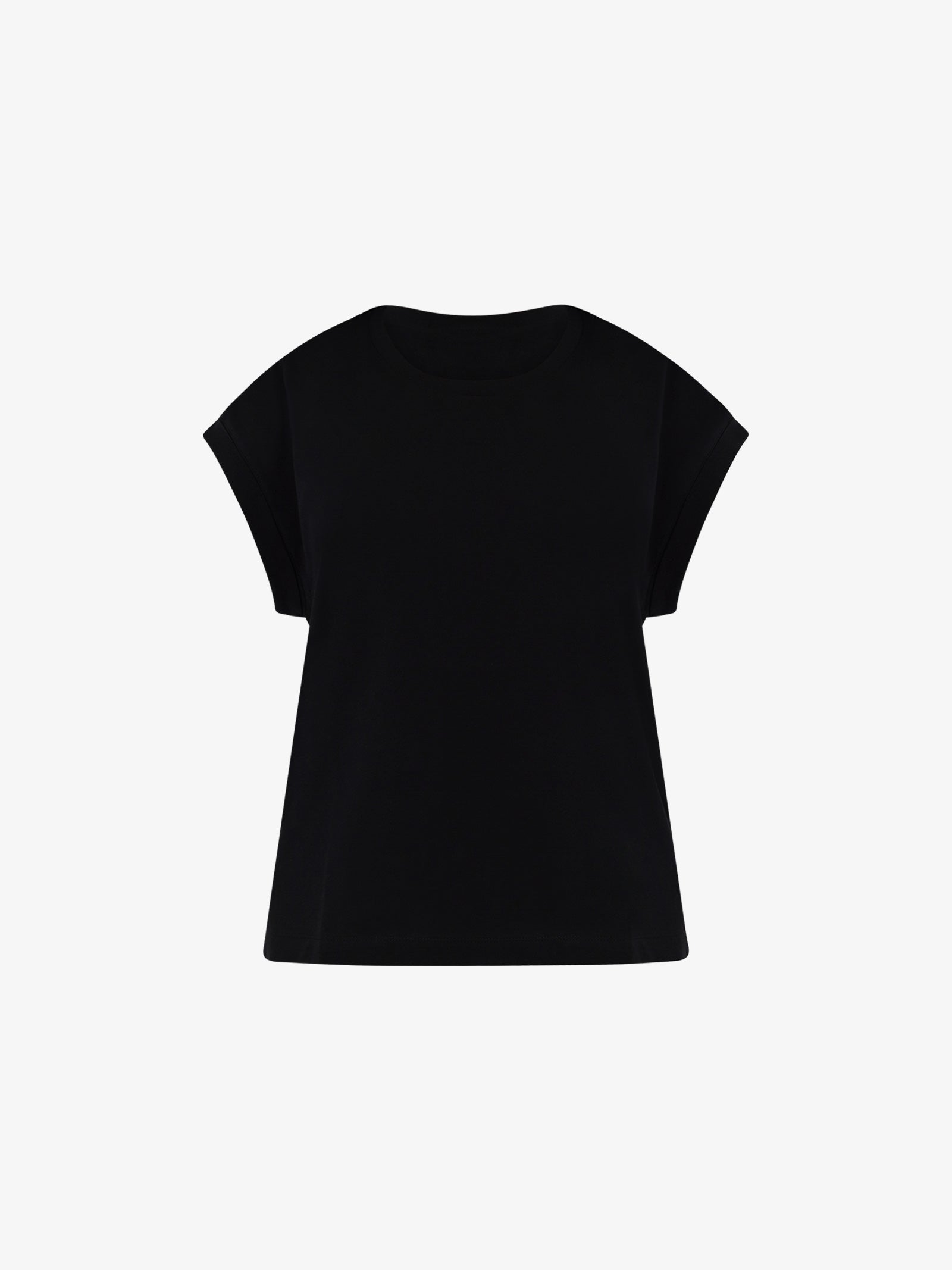 JIJIL T-shirt girocollo TS266 donna in cotone nero