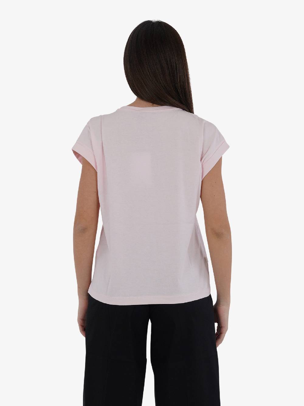 JIJIL T-shirt Girocollo TS266 Donna In Cotone Rosa