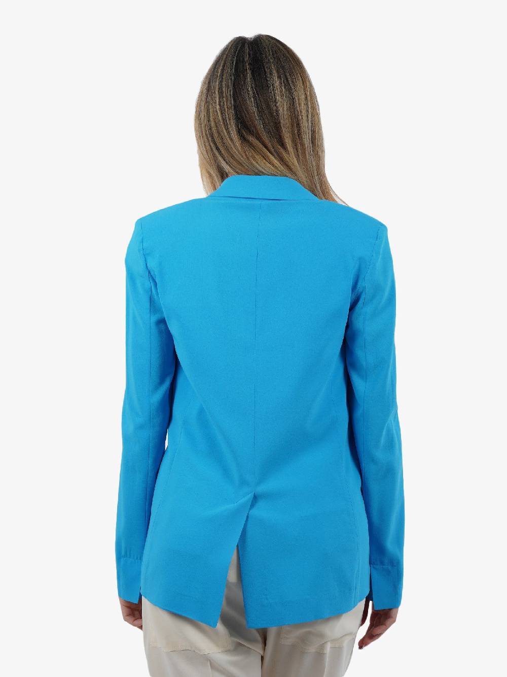 JUCCA Giacca In Viscosa Monopetto Donna Azzurra