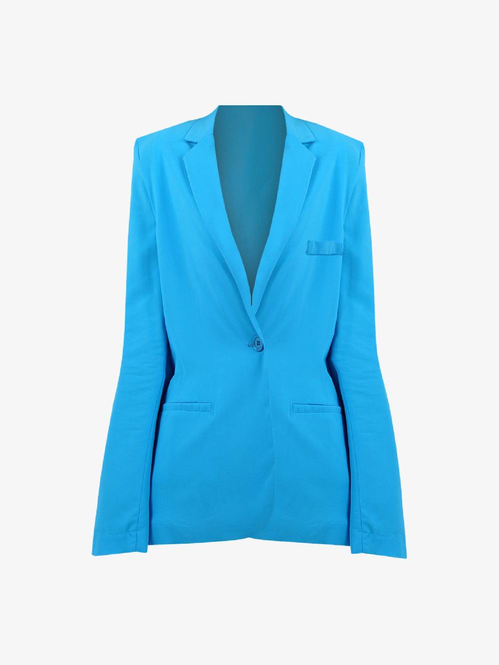 JUCCA Giacca in viscosa monopetto donna azzurra