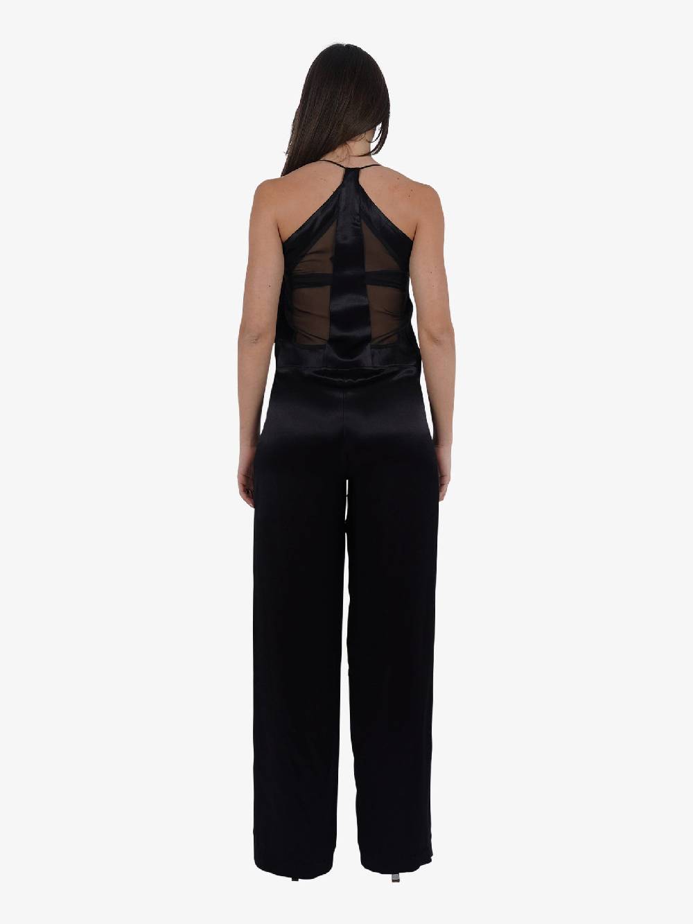 JIJIL Jumpsuit Con Trasparenze TU017 Donna Viscosa Nero