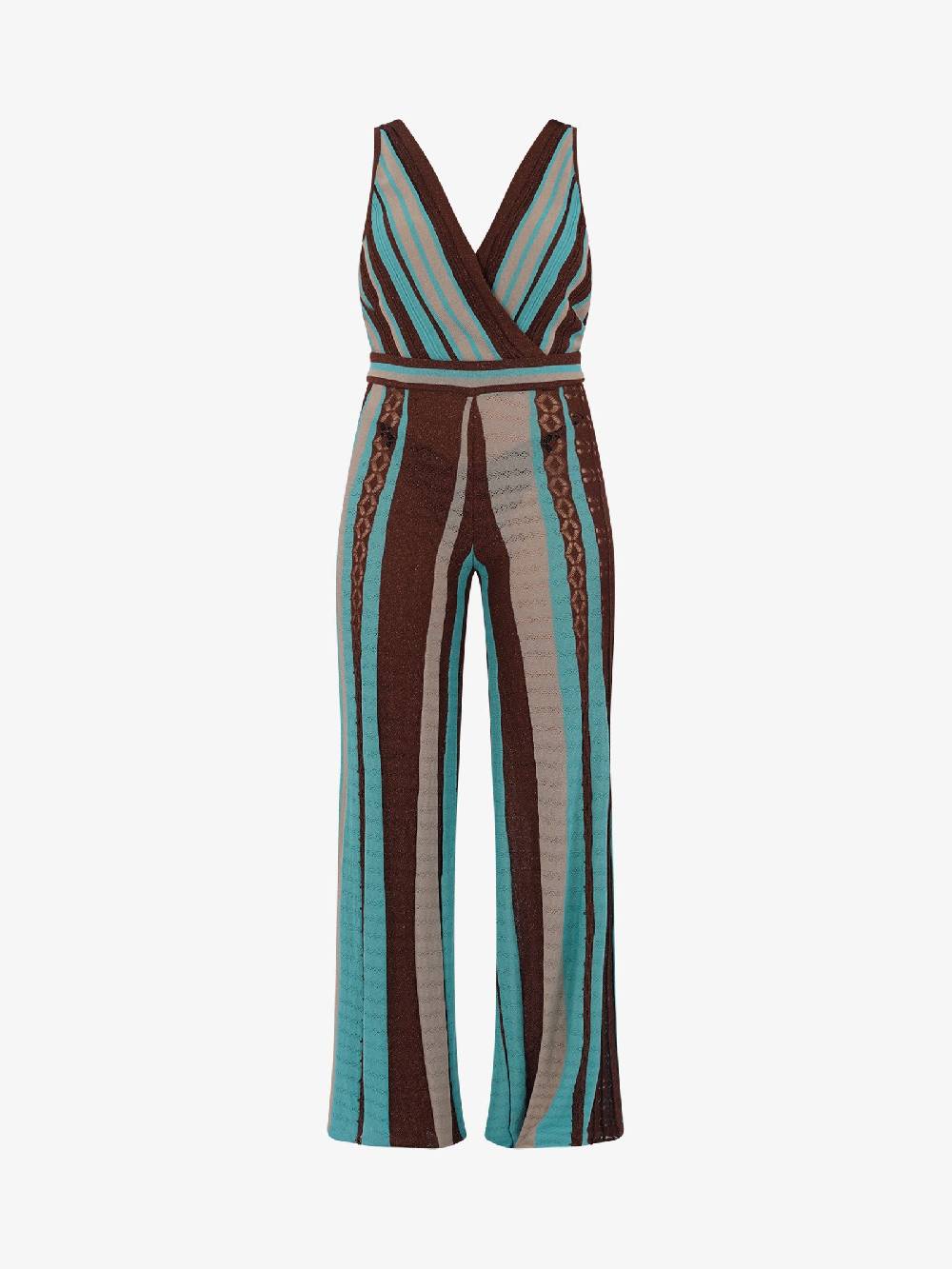 AKEP Jumpsuit In Maglia In Punto Pizzo Lurex VSKD05056 Donna Viscosa Marrone