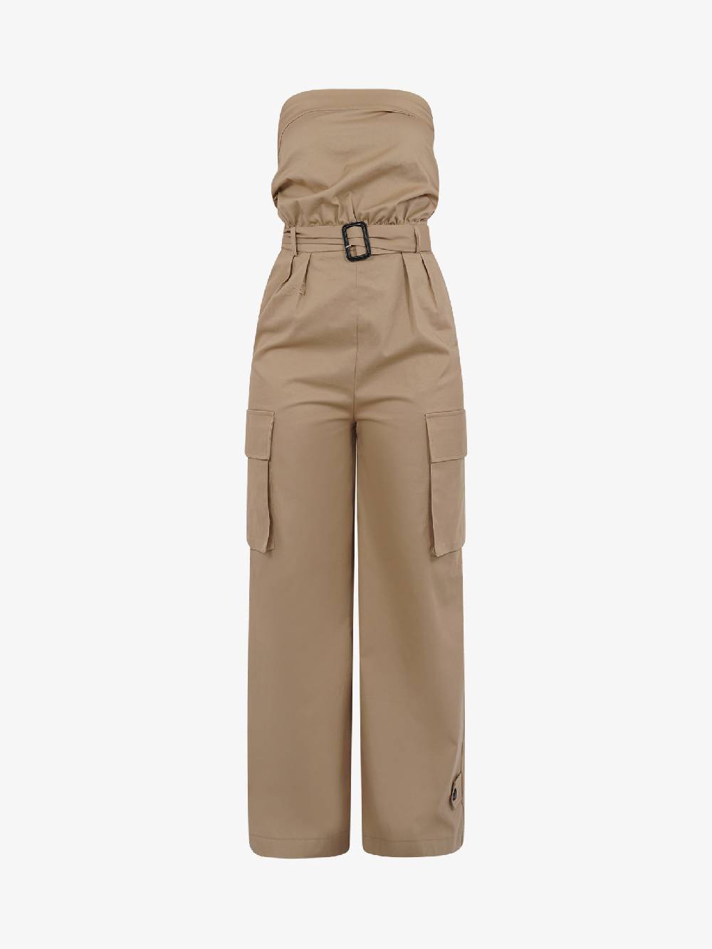 VICOLO Jumpsuit Senza Spalline TB0071 Donna Cotone Beige