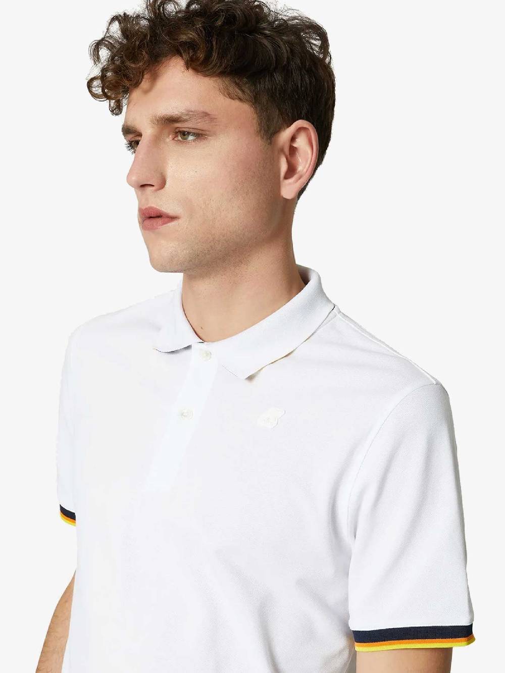 K-WAY Polo Alderic K71283W Uomo Cotone Bianco