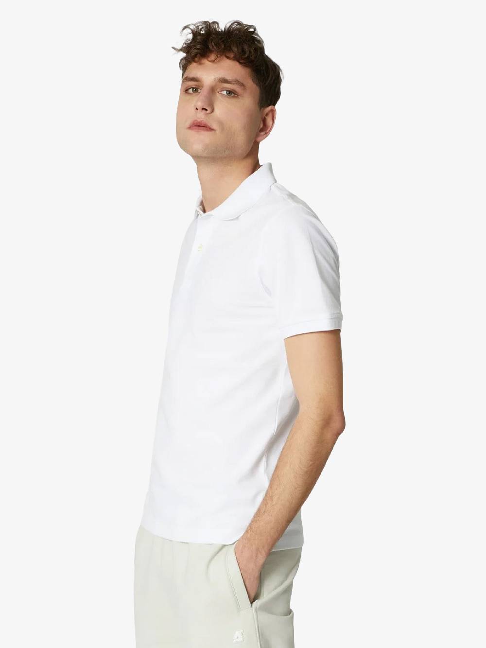 K-WAY Polo In Cotone Vinnie Uomo Bianco
