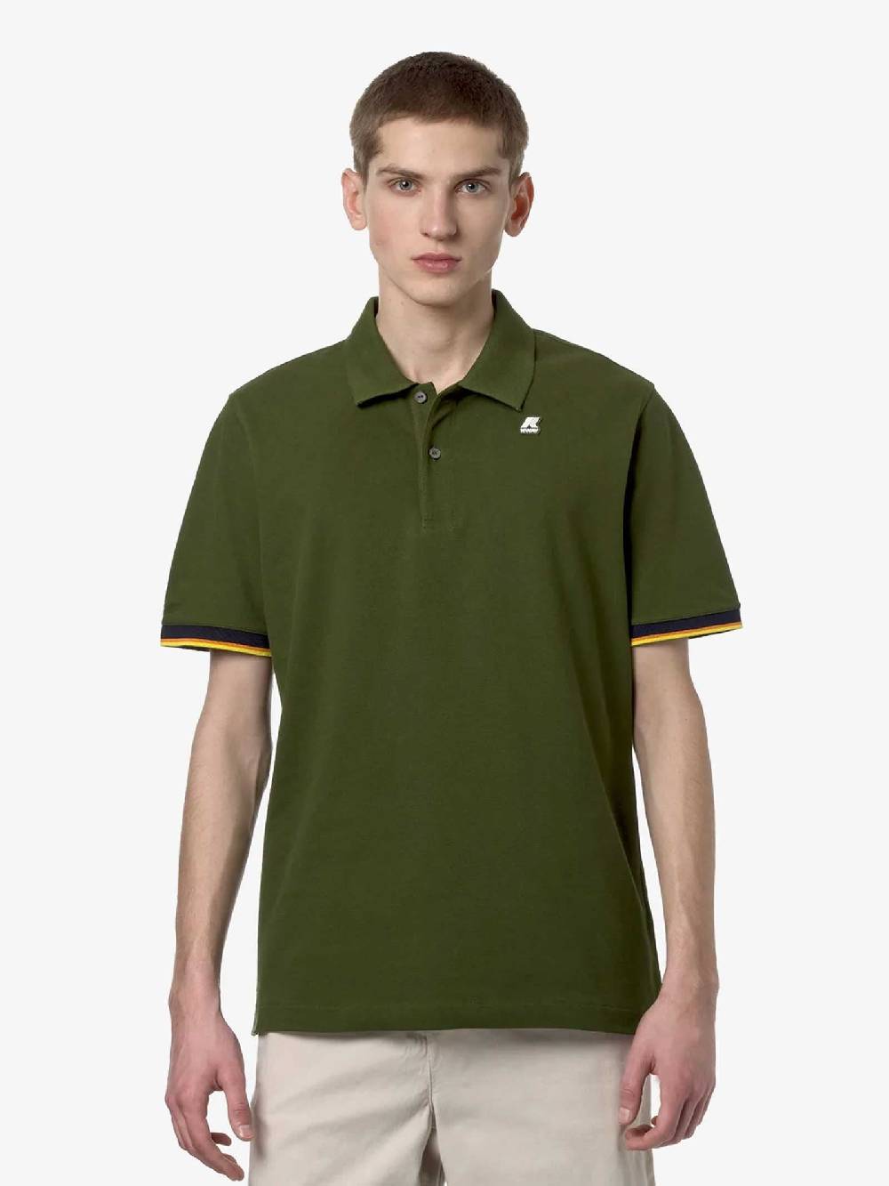 K-WAY Polo Vincent K7121IW Uomo Cotone Verde