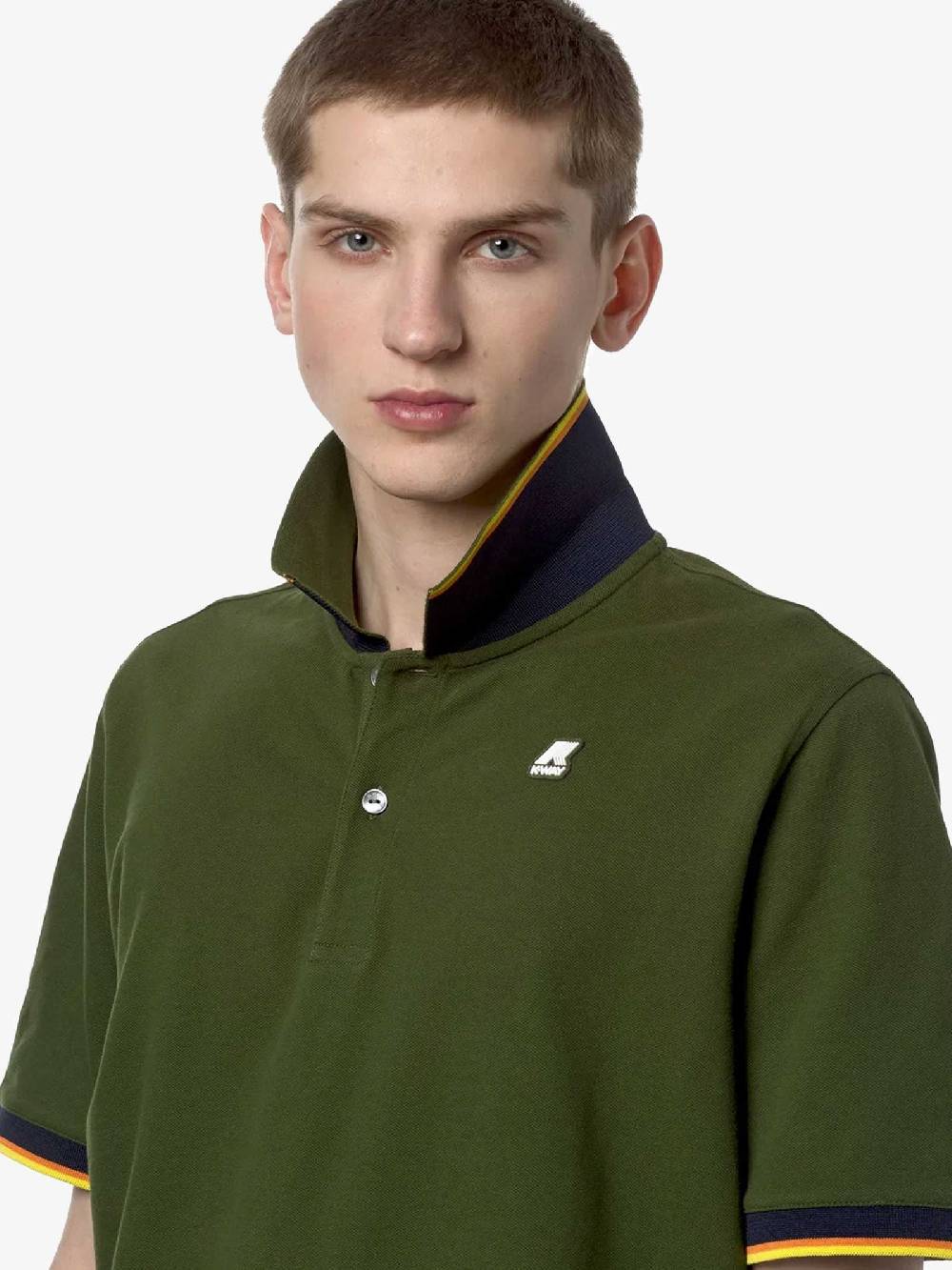 K-WAY Polo Vincent K7121IW Uomo Cotone Verde