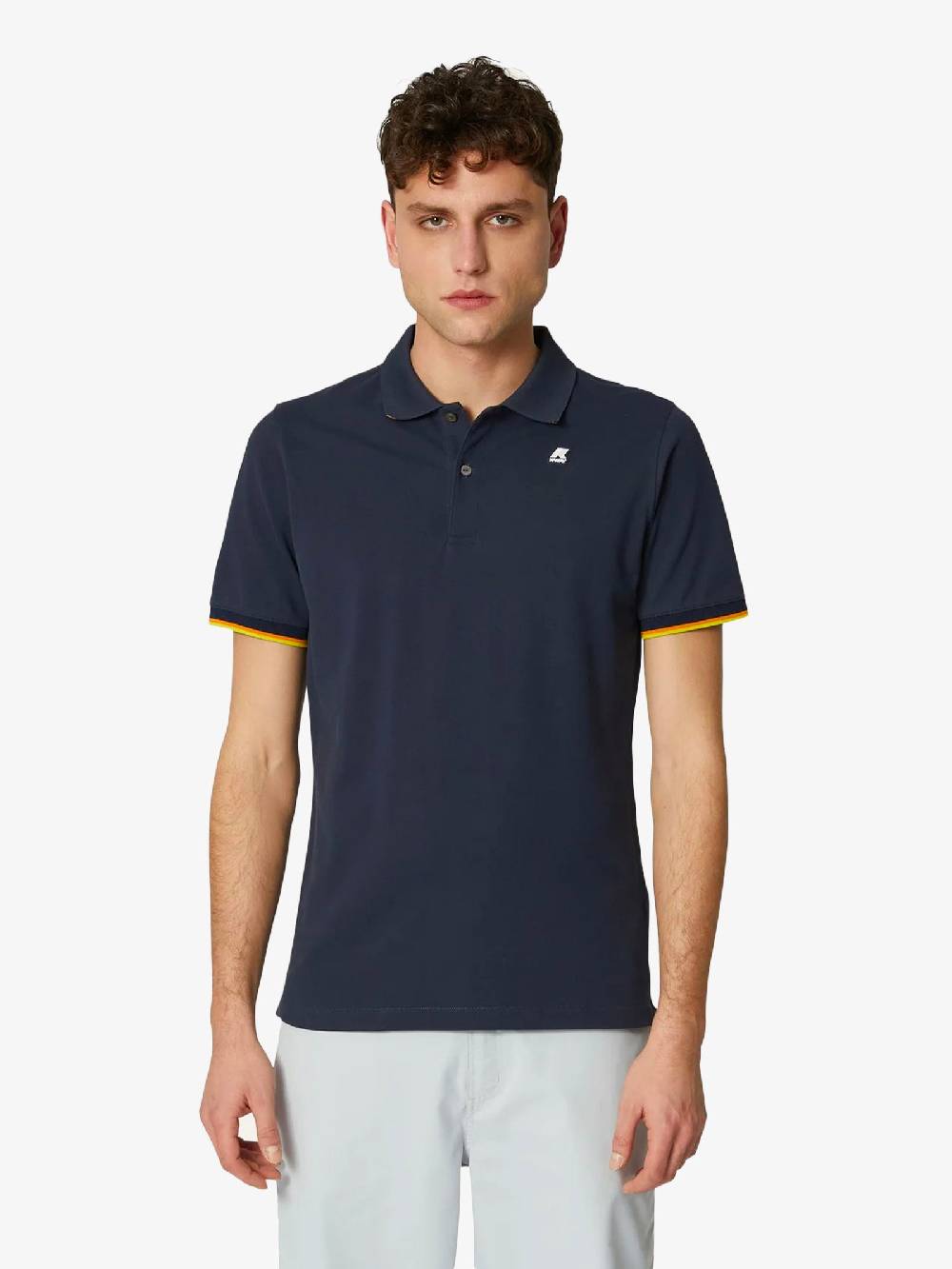 K-WAY Polo Vincent Uomo In Cotone Blu Scuro