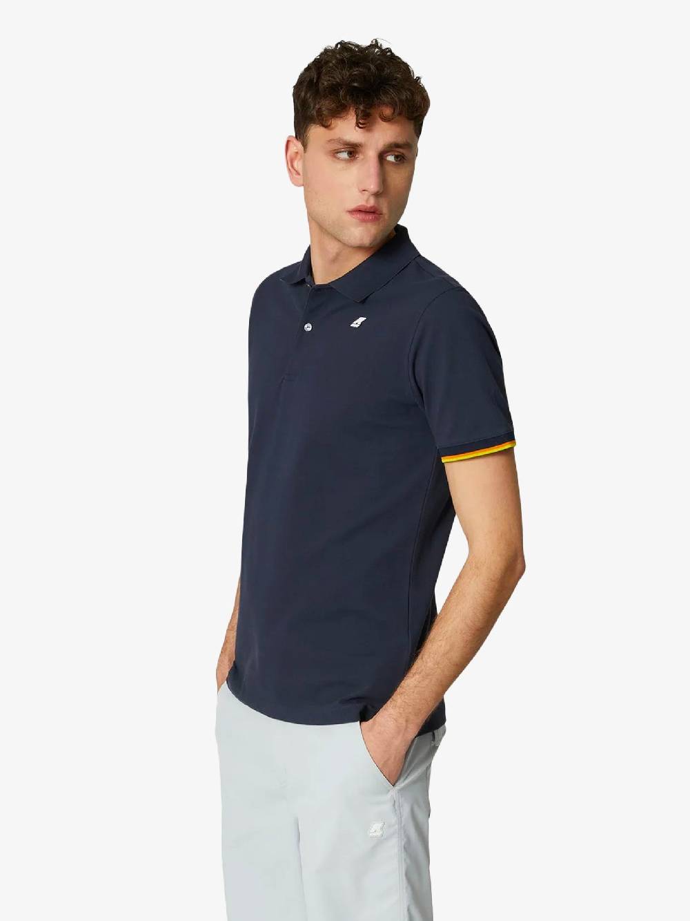 K-WAY Polo Vincent Uomo In Cotone Blu Scuro