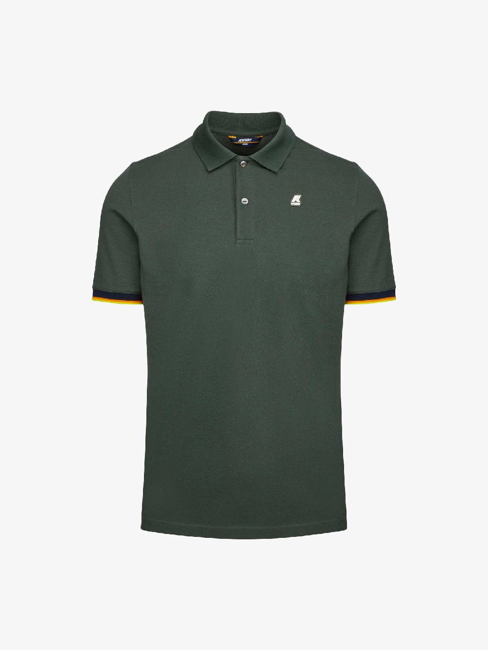 K-WAY Polo Vincent uomo in cotone verde scuro