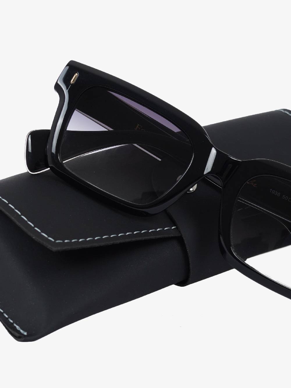 LABE Occhiali Da Sole Unisex In Celluloide Nero