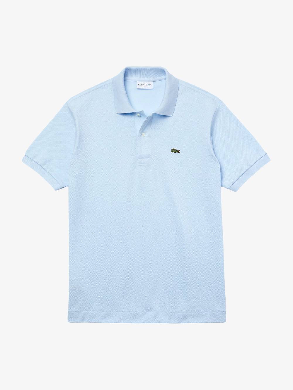 LACOSTE Polo regolare uomo in cotone azzurro