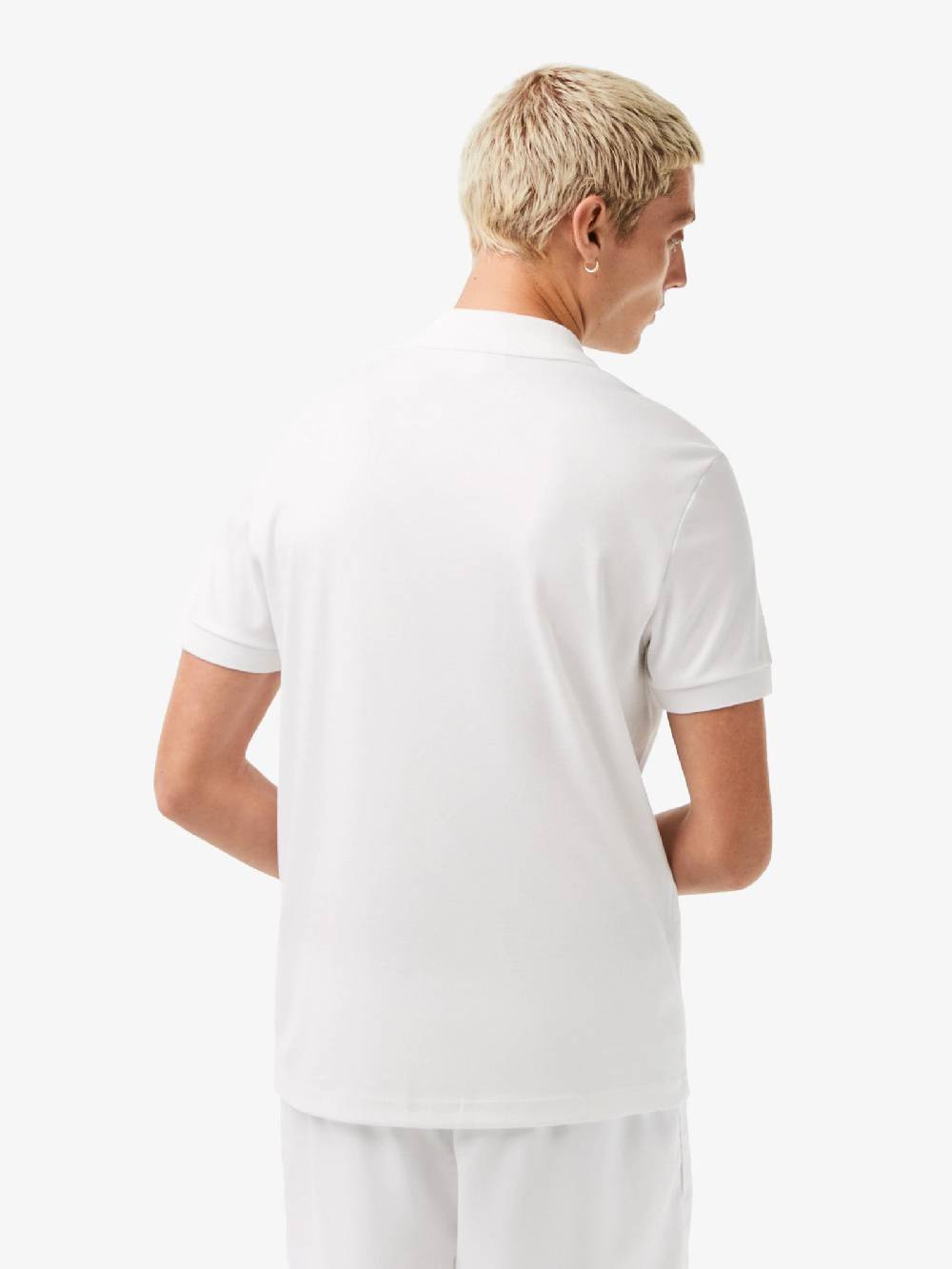 LACOSTE Polo Regolare Uomo In Cotone Bianco