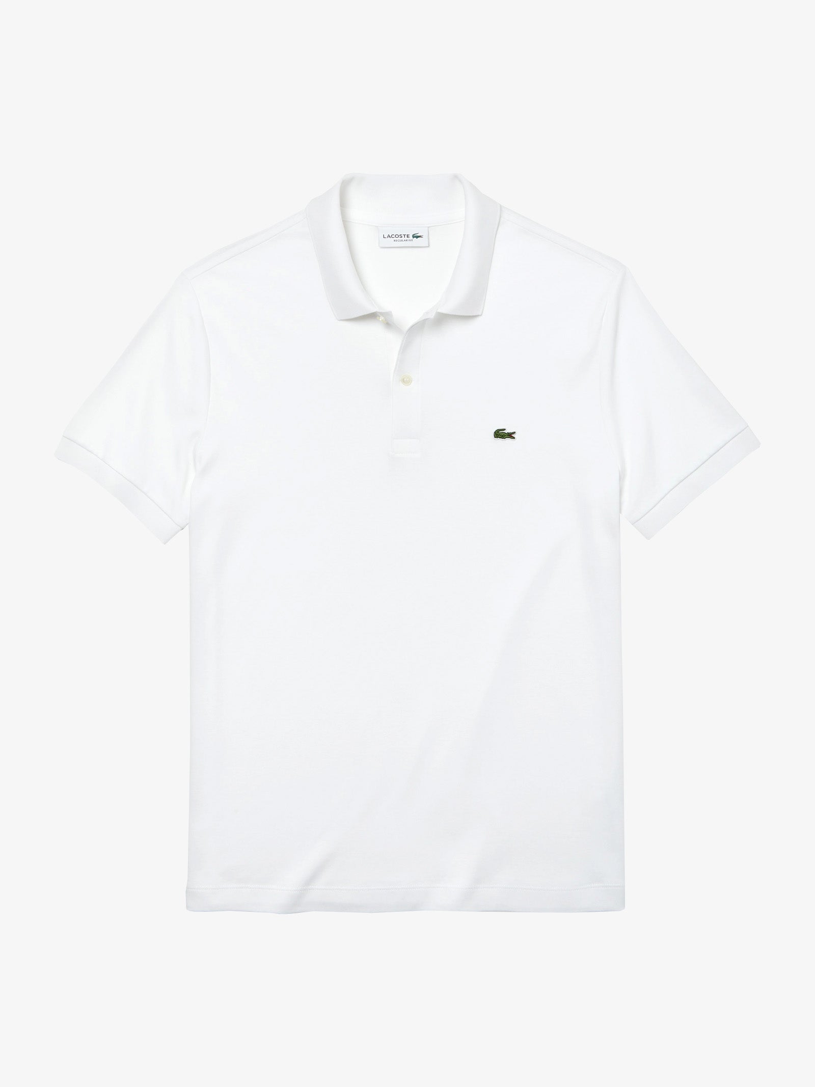 LACOSTE Polo regolare uomo in cotone bianco