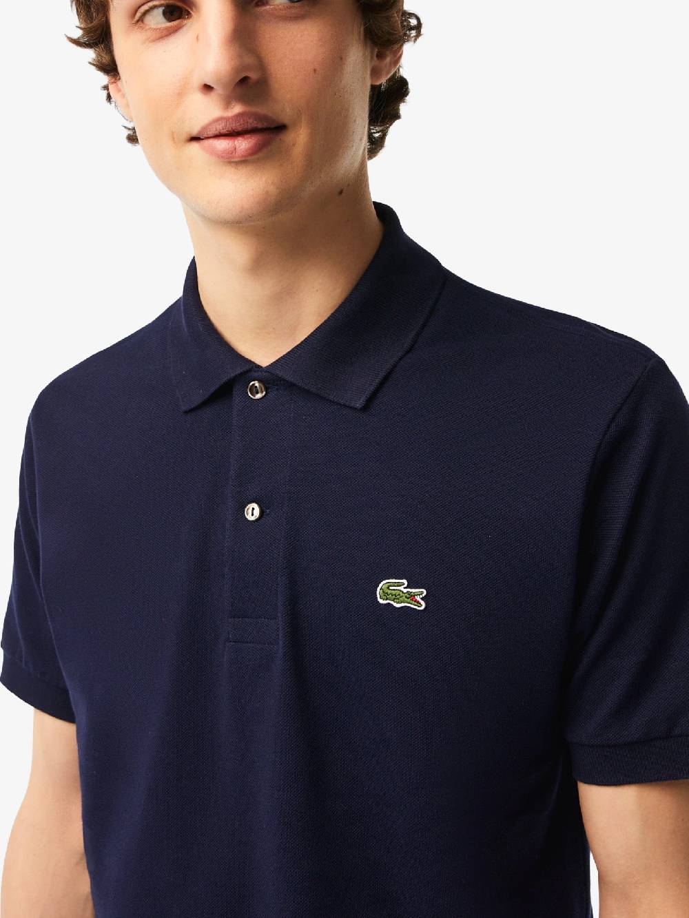 LACOSTE Polo Regolare Uomo In Cotone Blu Scuro