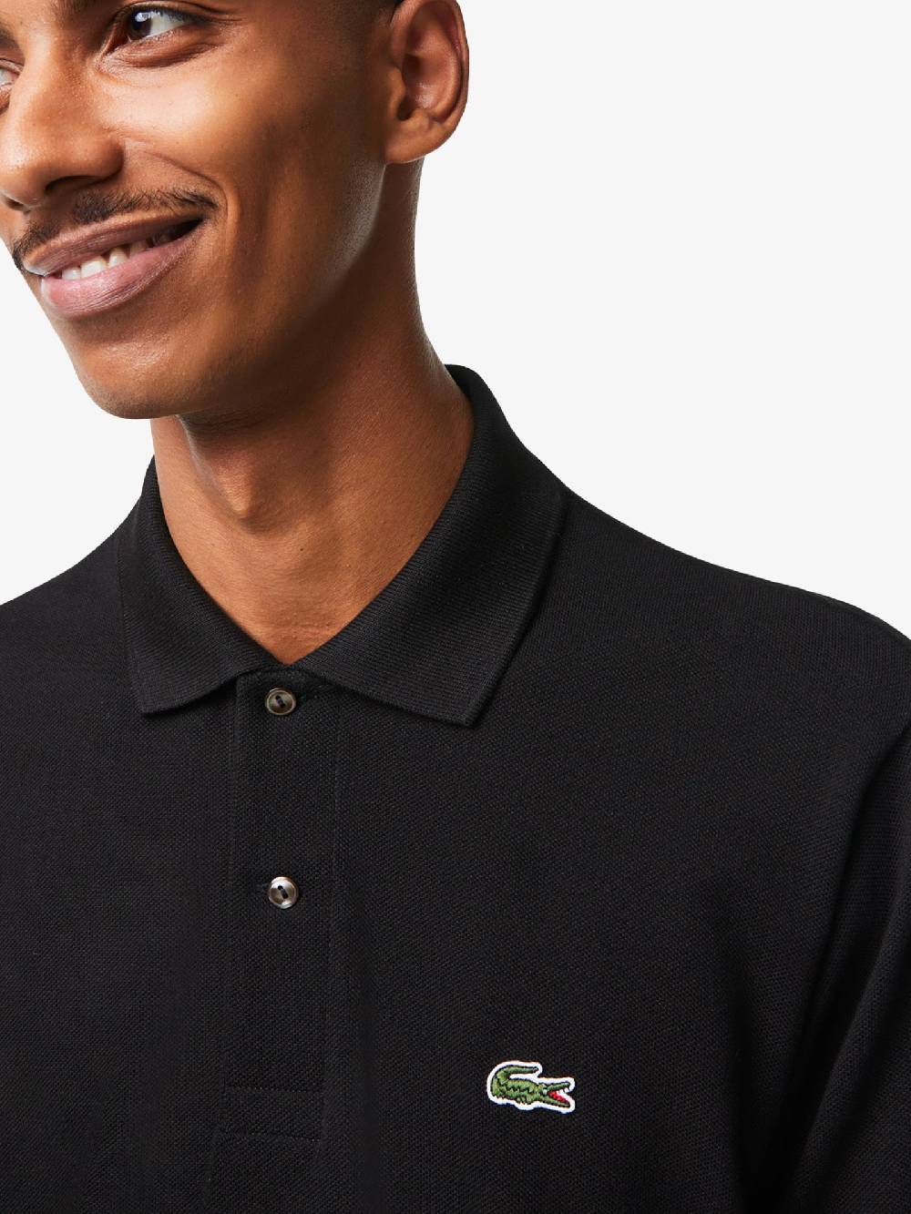 LACOSTE Polo Regolare Uomo In Cotone Nera