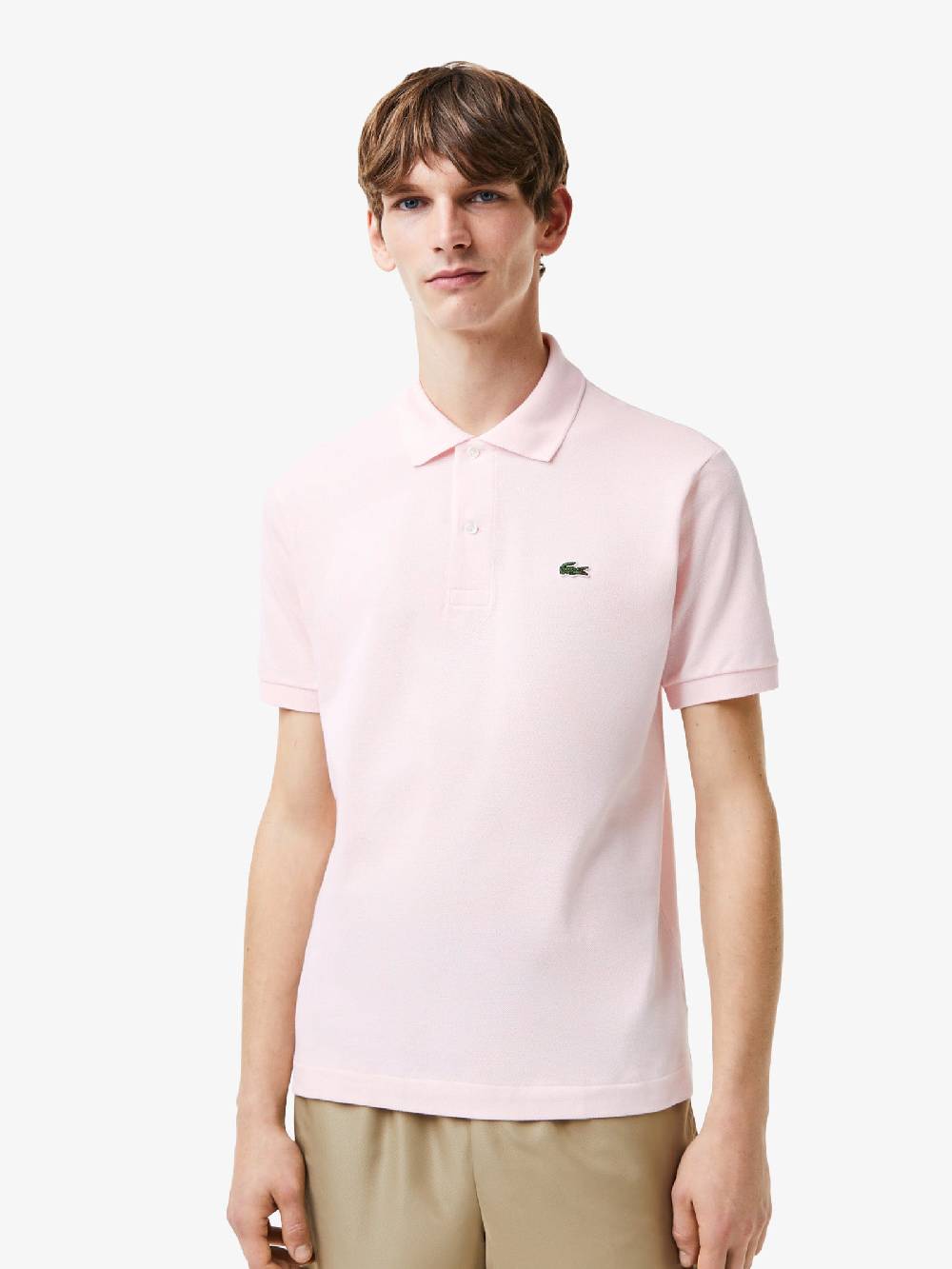 LACOSTE Polo Regolare Uomo In Cotone Rosa