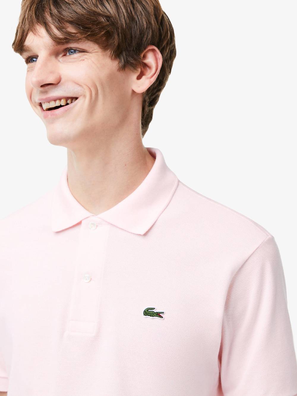LACOSTE Polo Regolare Uomo In Cotone Rosa