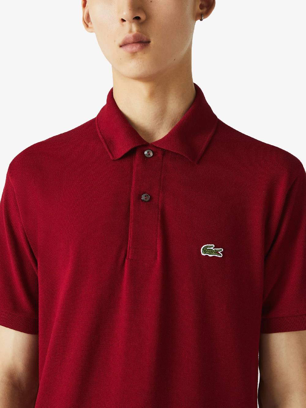 LACOSTE Polo Regolare Uomo In Cotone Rosso Intenso