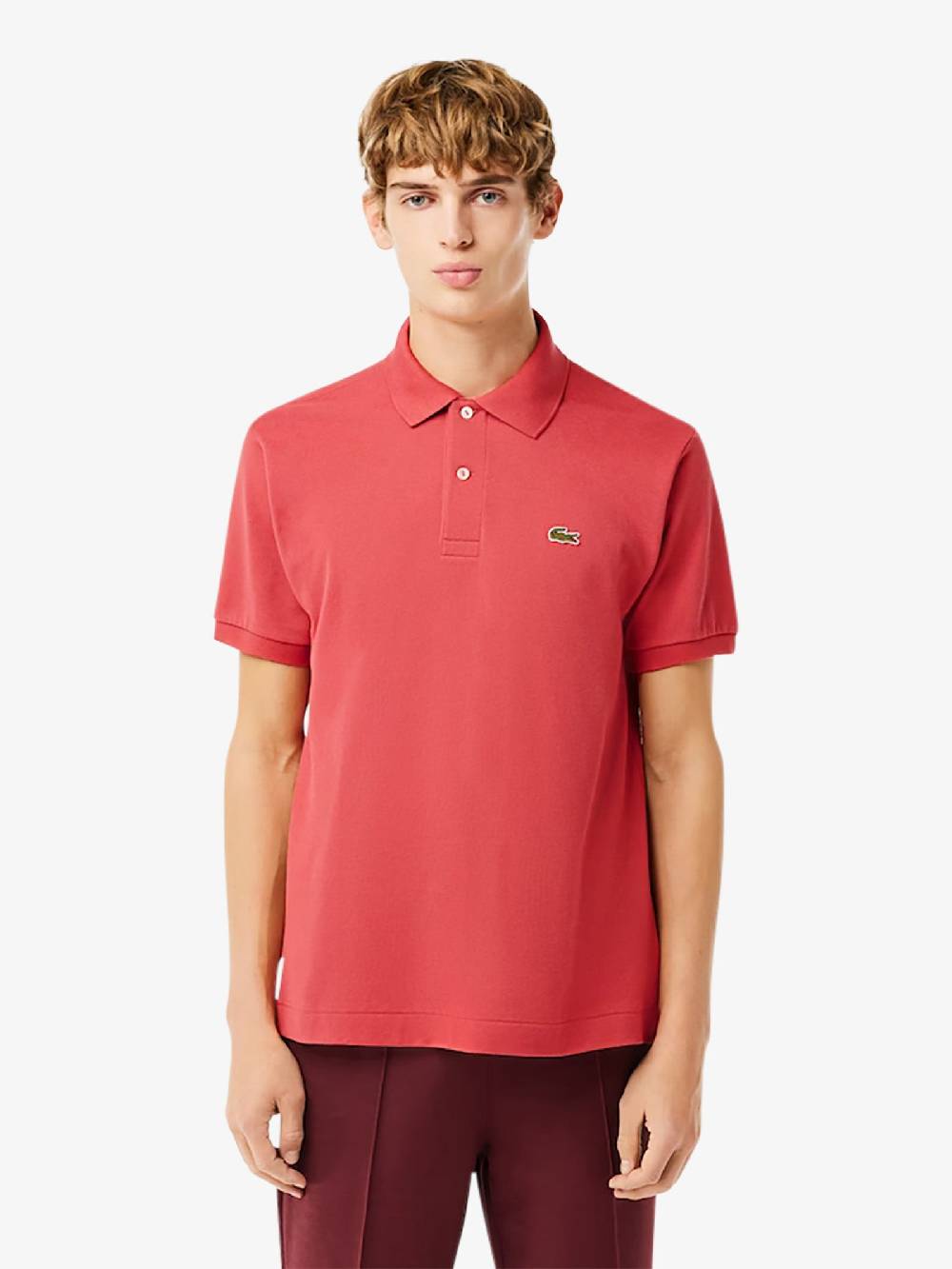 LACOSTE Polo Regolare Uomo In Cotone Rosso Intenso