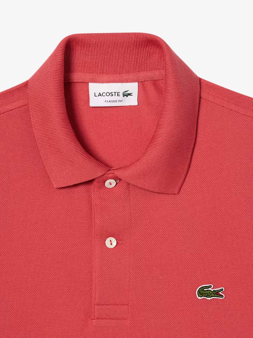 LACOSTE Polo Regolare Uomo In Cotone Rosso Intenso