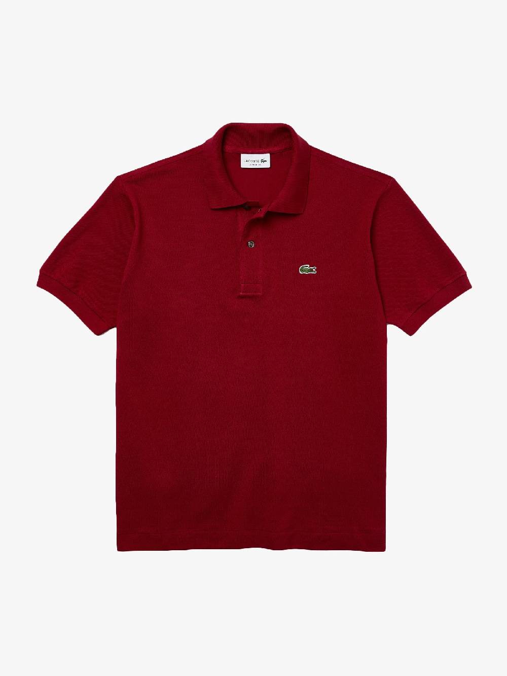 LACOSTE Polo regolare uomo in cotone rosso intenso