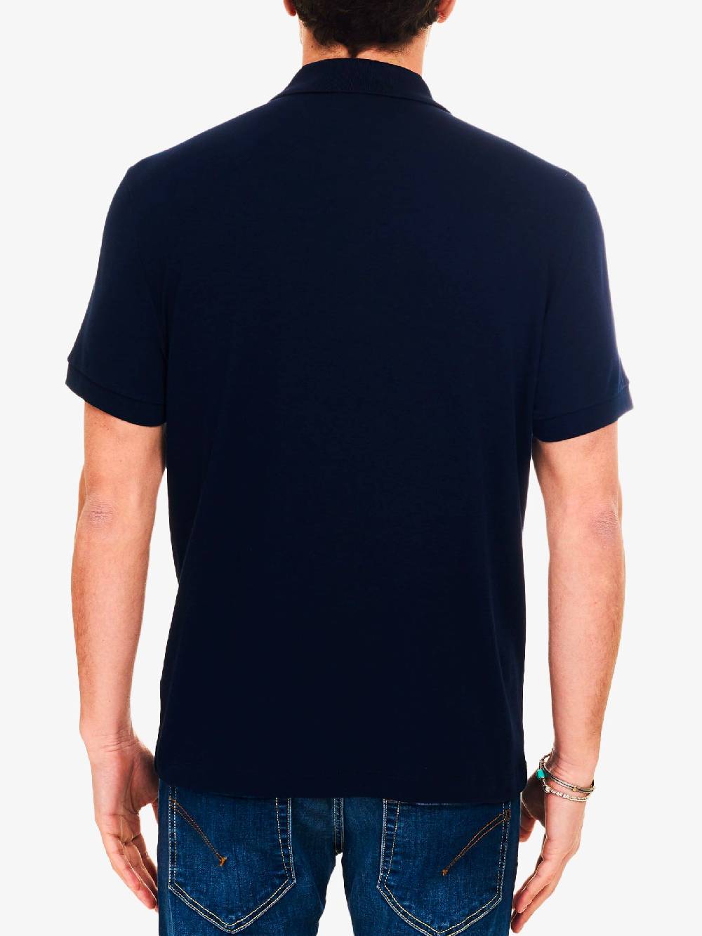 LACOSTE Polo Uomo In Cotone Blu Scuro